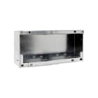 Comelit - Série Switch - Boîtier encastré acier 3 colonnes boutons, 276.9x110.5x55mm