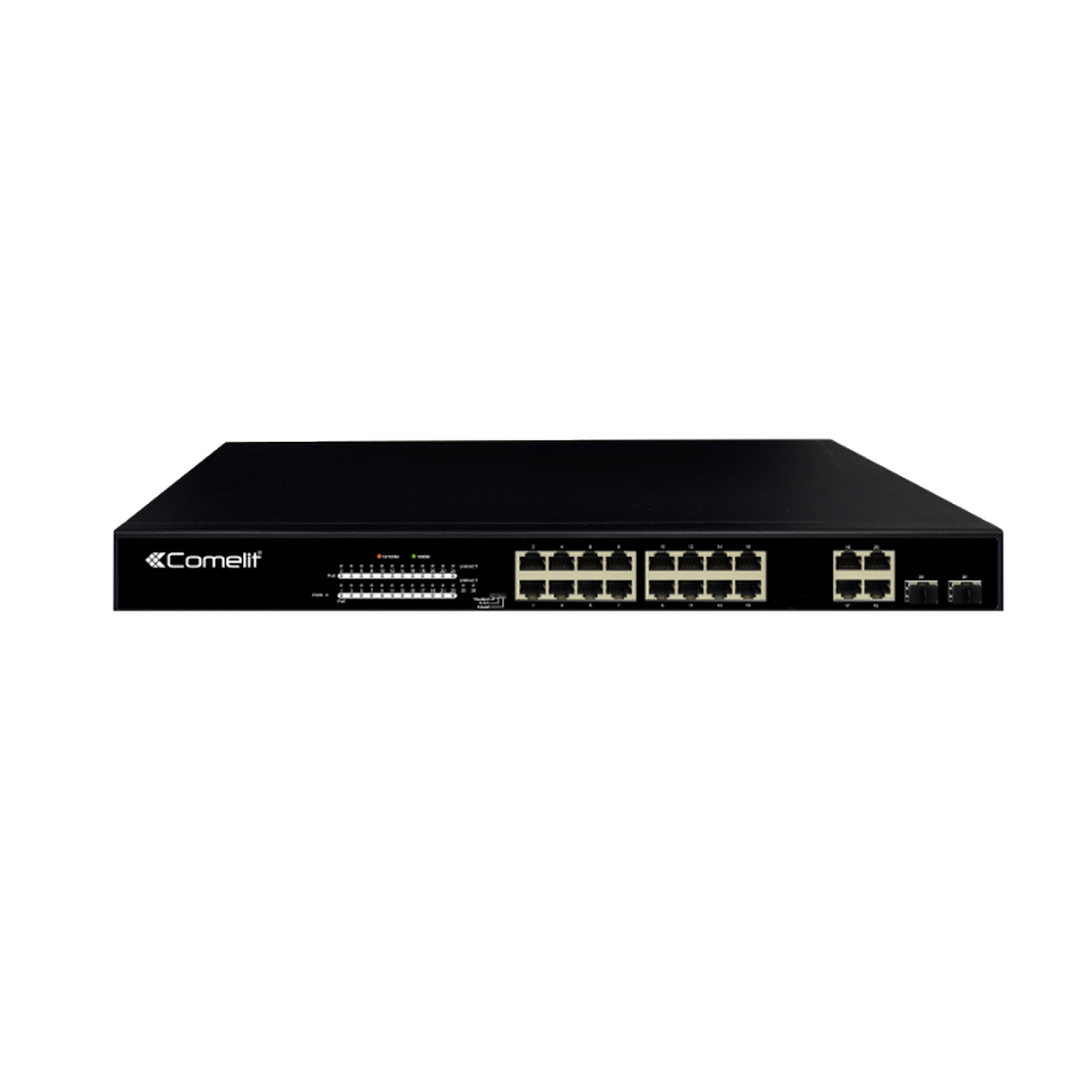Comelit - Switch, 16 ports + 2 GE RJ45 + 2G UPLINK, GBIT