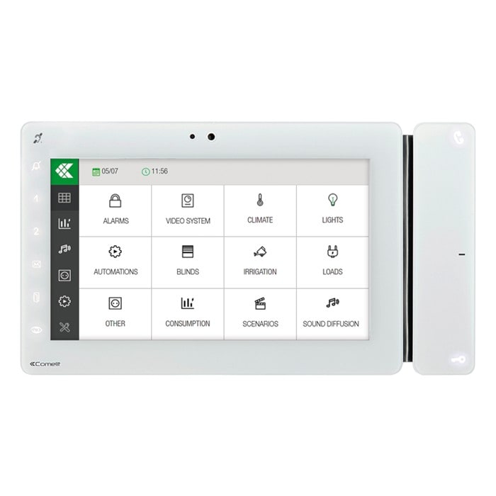 Comelit - Série Maxi Manager - Superviseur tactile 7" blanc, ViP, PoE, RFID, domotique