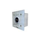 Comelit - Bouton infrarouge lumineux sur façade inox 100×100 mm.