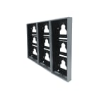 Comelit - Série Ultra - Boîtier mural 3x3 modules (9 modules) argent RAL9006, câble inclus