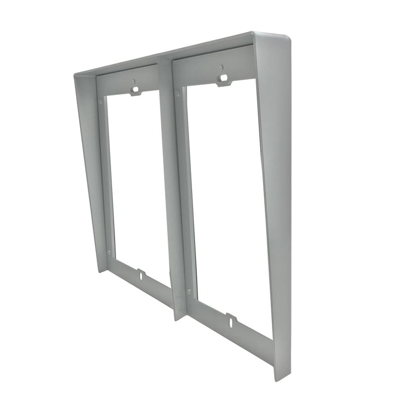 Comelit - Série Ultra - Visor encastré 8 modules alu anodisé gris 259x413x32 mm
