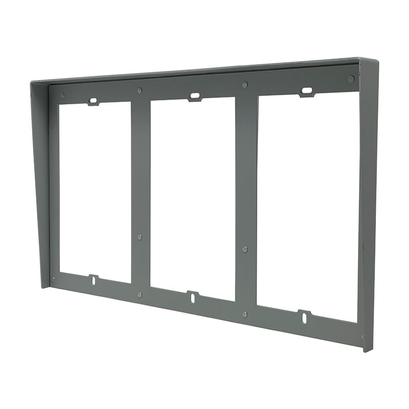 Comelit - Série Ultra - Visière encastrée 9 modules alu anodisé gris 386x322x32 mm