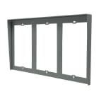 Comelit - Série Ultra - Visière encastrée 9 modules alu anodisé gris 386x322x32 mm