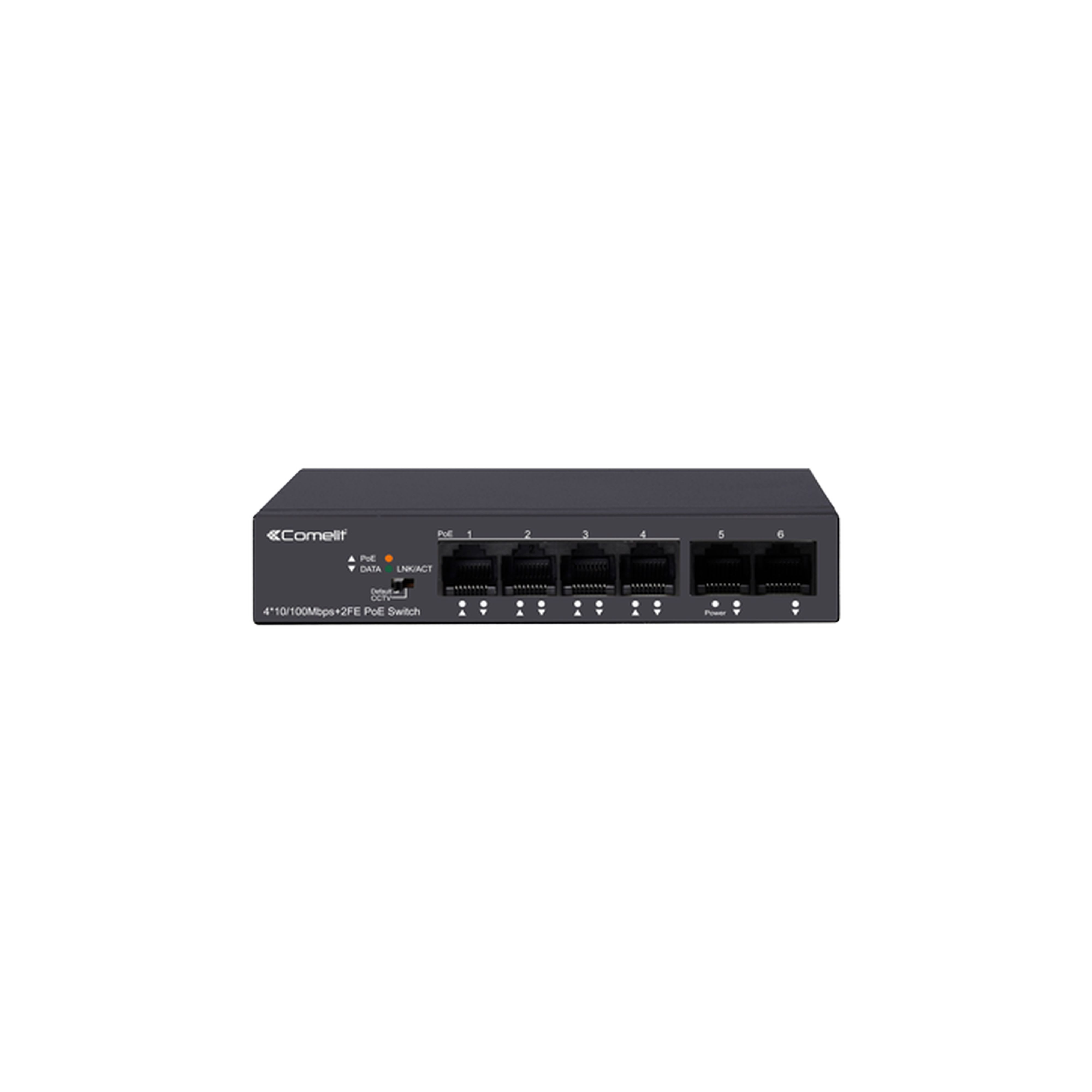 Comelit - Switch, 4 ports POE + 2 UPLINK 10/100
