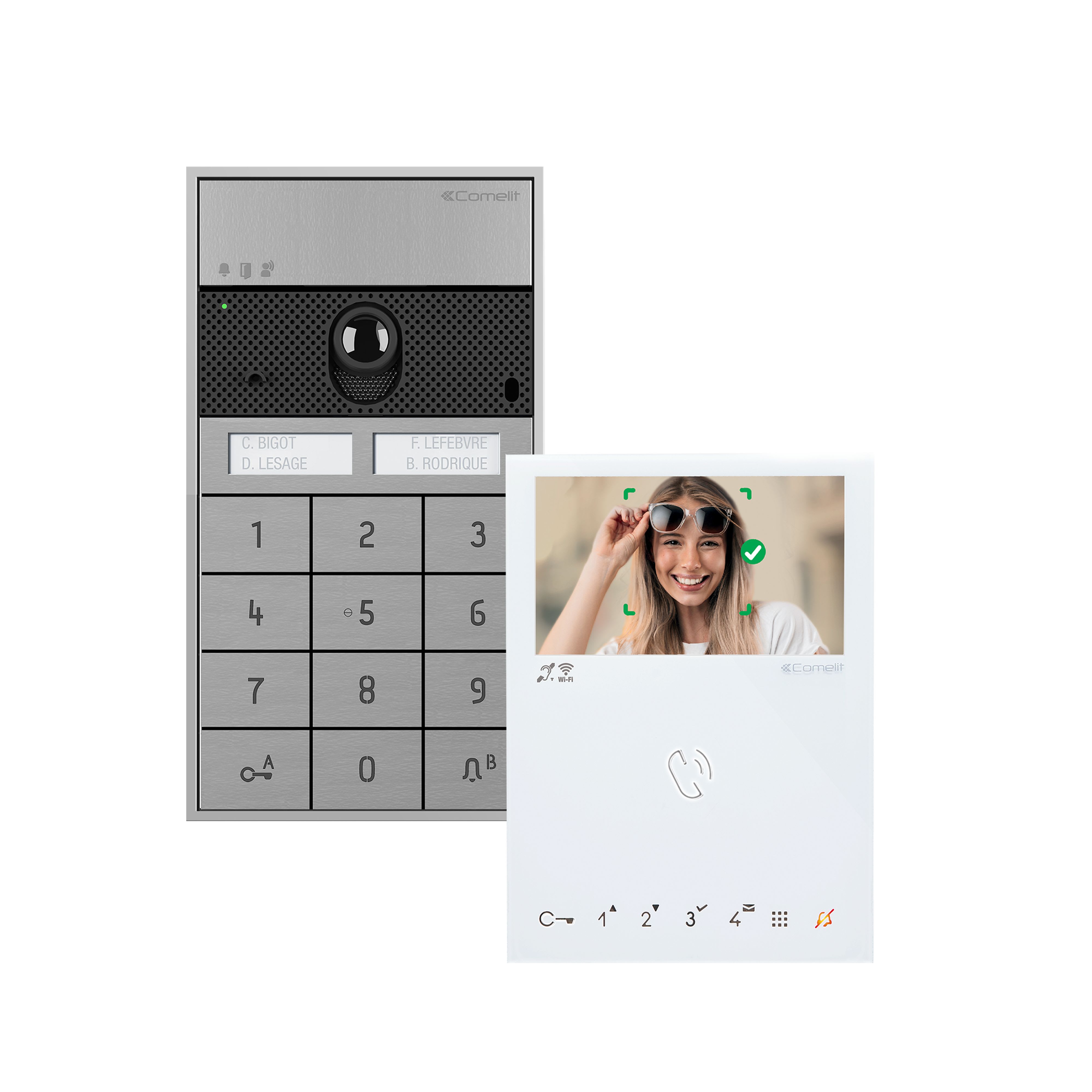 Comelit - Kit Ultra, 2 appels, clavier, moniteur, moniteur Wi-Fi