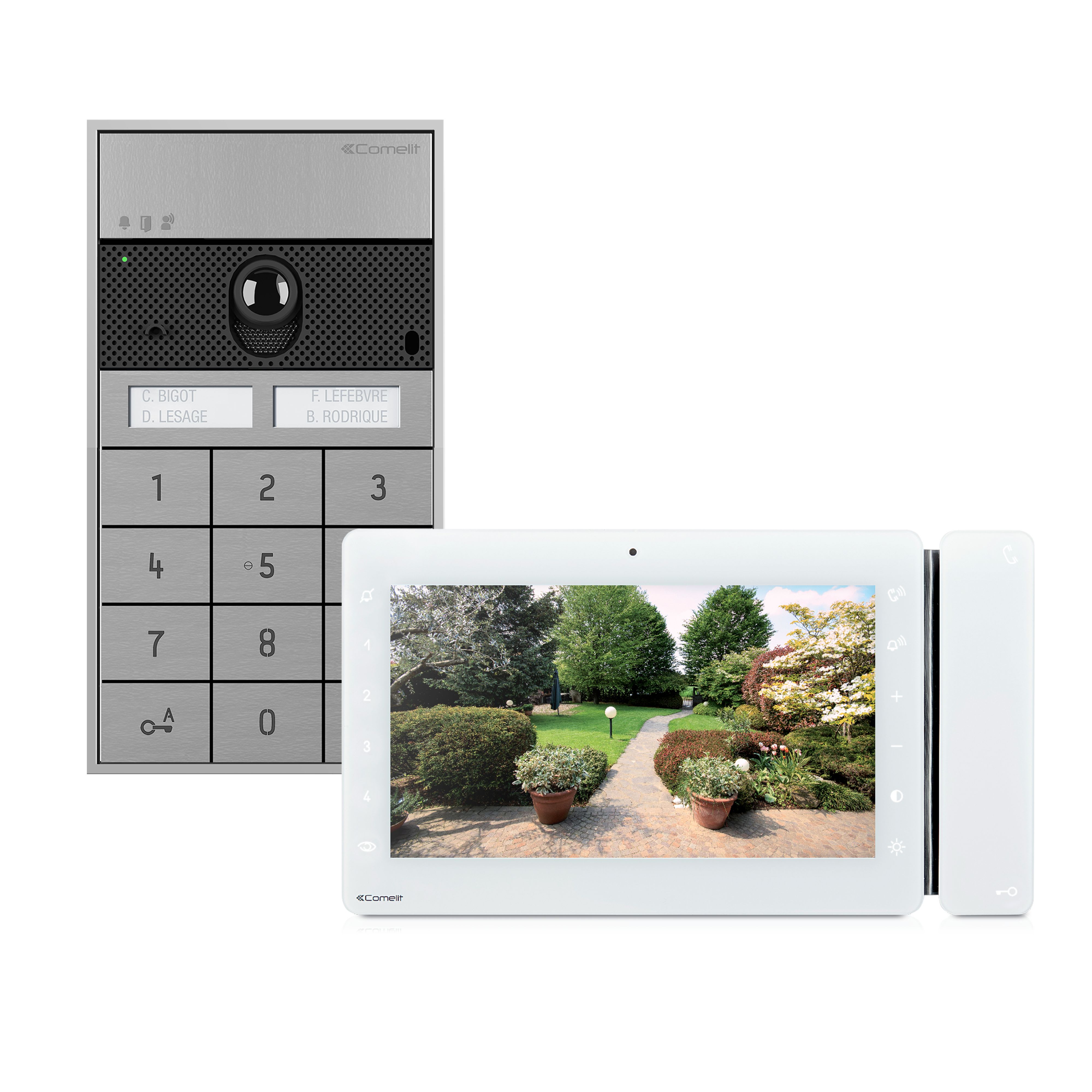 Comelit - Kit Ultra, 2 appels, clavier, moniteur, moniteur 7"