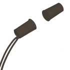 Comelit - Contact magnétique encastré court, plastique marron, 18x11x11 mm