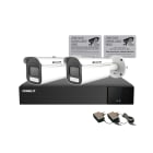 Comelit - Kit AHD, 1 x AHDVR004N05A, 2 x AHBCAMS05ZB, 2 x 43082, 1 x 43502C, 1 x 43502D
