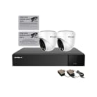 Comelit - Kit AHD, 1 x AHDVR004N05A, 2 x AHDCAMS05ZB, 2 x 43082, 1 x 43502C, 1 x 43502D