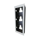 Comelit - Série Ultra White - Cadre encastré 3 modules, aluminium blanc RAL9016, anti-UV