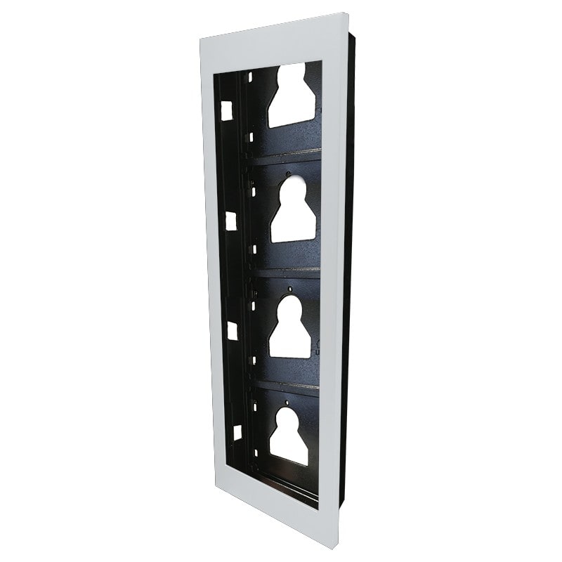 Comelit - Série Ultra White - Cadre encastré 4 modules, aluminium blanc RAL9016, anti-UV