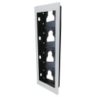 Comelit - Série Ultra White - Cadre encastré 4 modules, aluminium blanc RAL9016, anti-UV