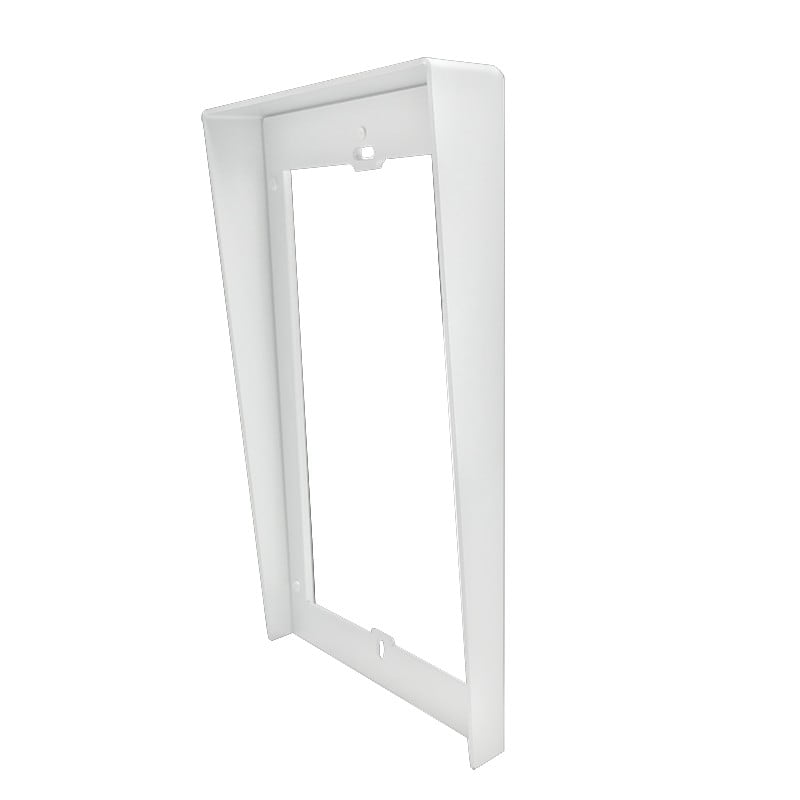 Comelit - Série Ultra White - Visor encastré 2 modules, aluminium blanc RAL9016,