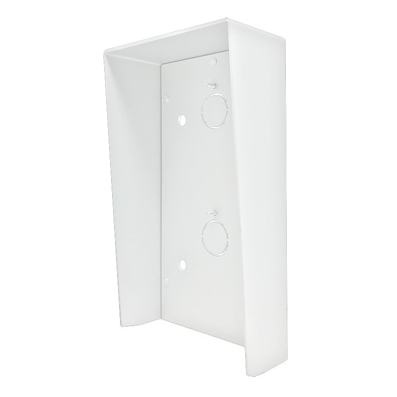 Comelit - Série Ultra White - Visor mural 2 modules, aluminium blanc RAL9016, 116x203x57