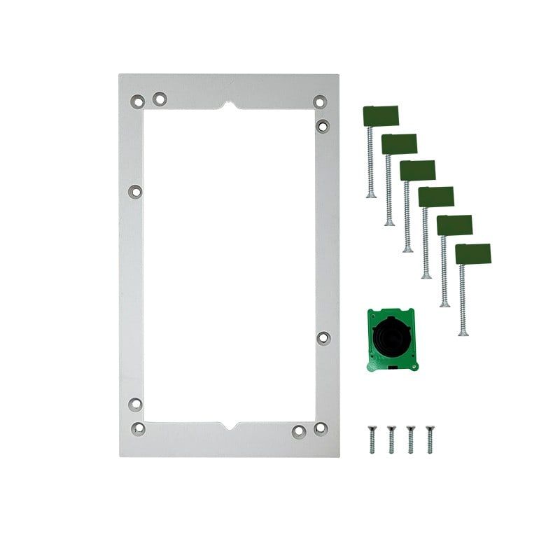 Comelit - Série Ultra - Kit fixation plaque plâtre bouton 1 module