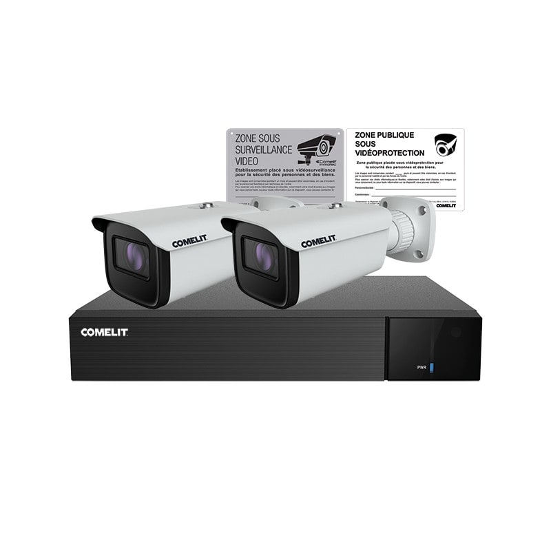 Comelit - Kit vidéoprotection IP NVR 4 canaux avec 2 caméras 4MP et accessoires