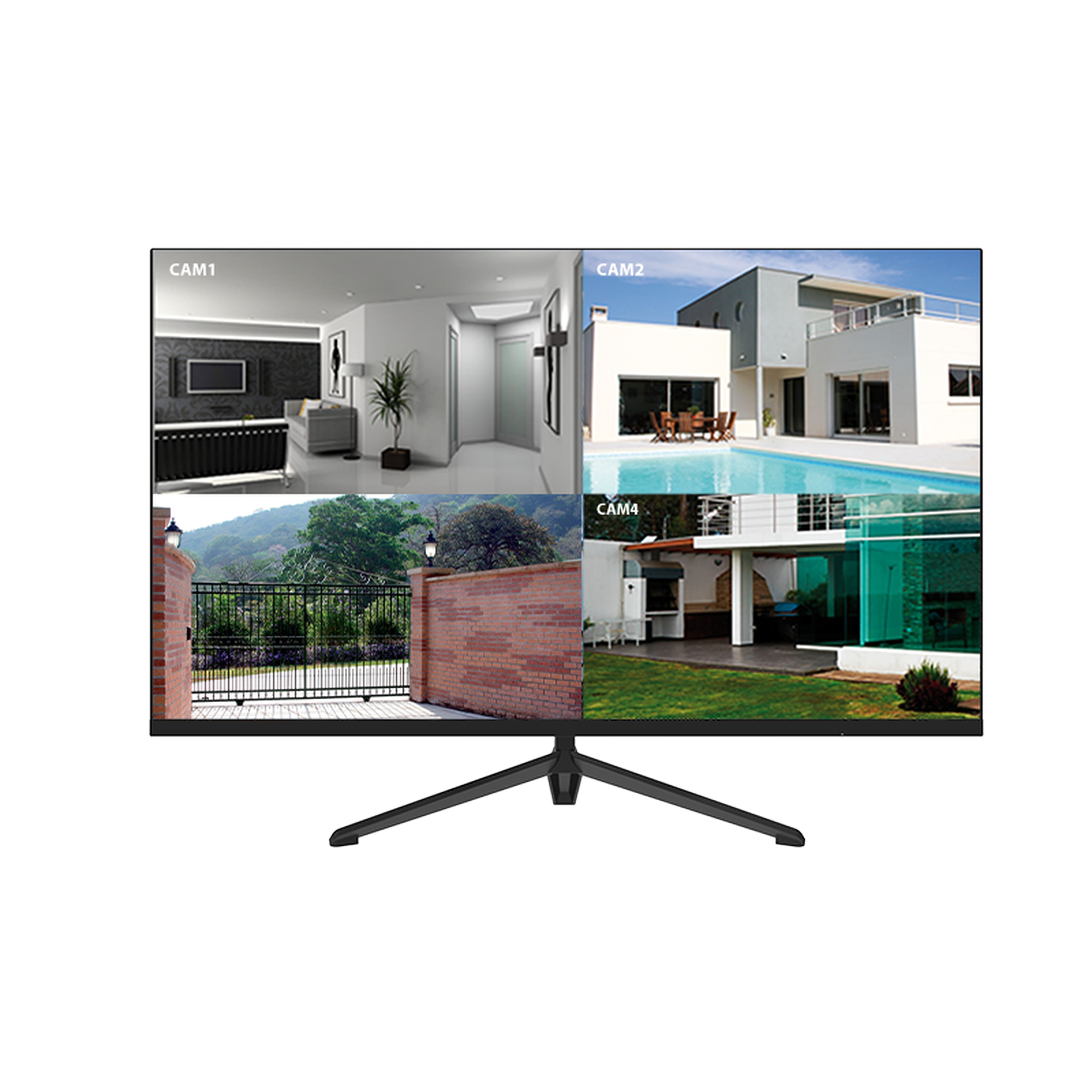 Comelit - Écran LED 32" Full HD, HDMI, VGA, audio, VESA 75x75, base incluse