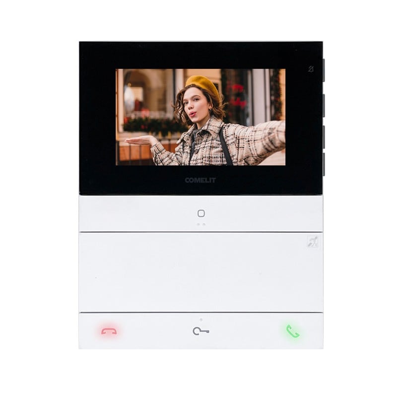 Comelit - Moniteur vidéo People 4,3 pouces en version BM Simplebus 2. Interface claire.
