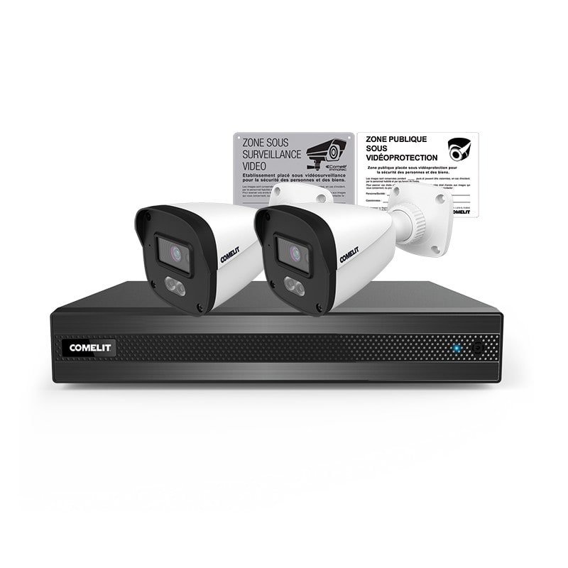 Comelit - Kit vidéoprotection IP 4 canaux 2 caméras 4MP PoE