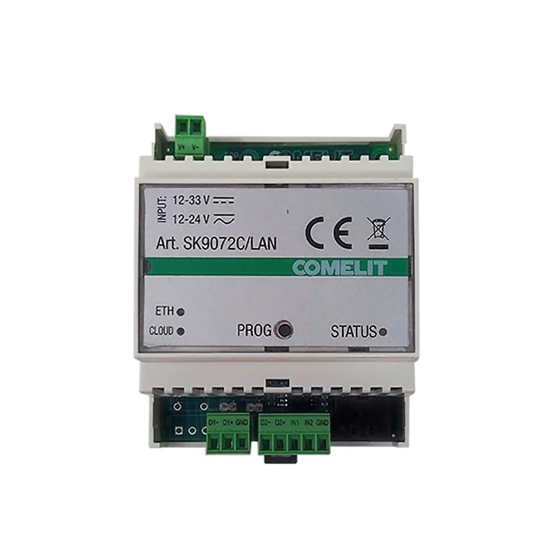 Comelit - Module LAN pour ResiCloud, format rail DIN. Permet une connexion réseau filaire