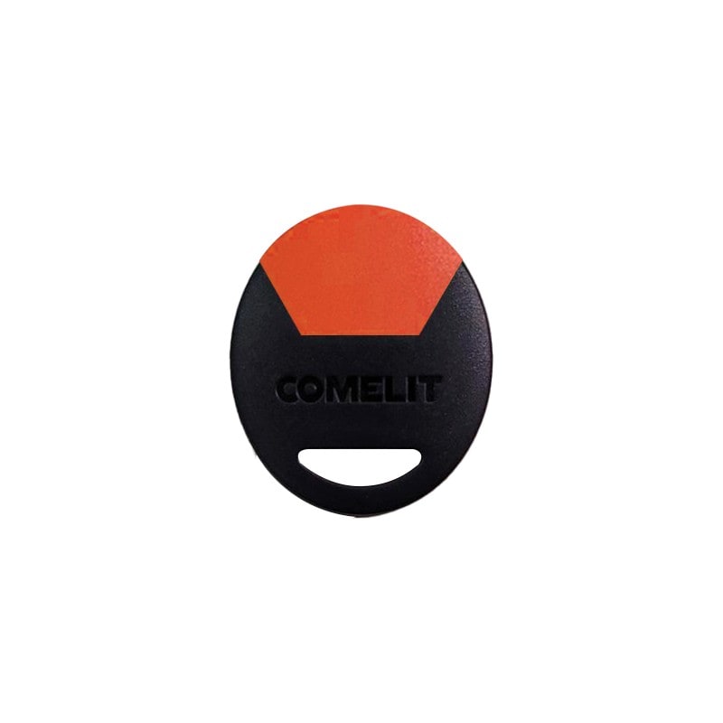 Comelit - Badge résident sécurisé orange pour accès contrôlé