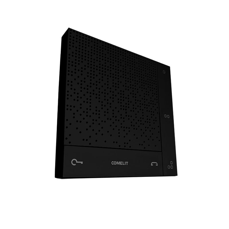 Comelit - Poste audio Sonus mains libres noir, technologie IP. Qualité sonore claire,