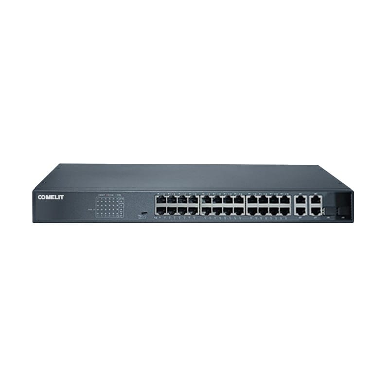 Comelit - Switch PoE 24 ports + 4 uplinks GE + 2 slots SFP, rack 19?