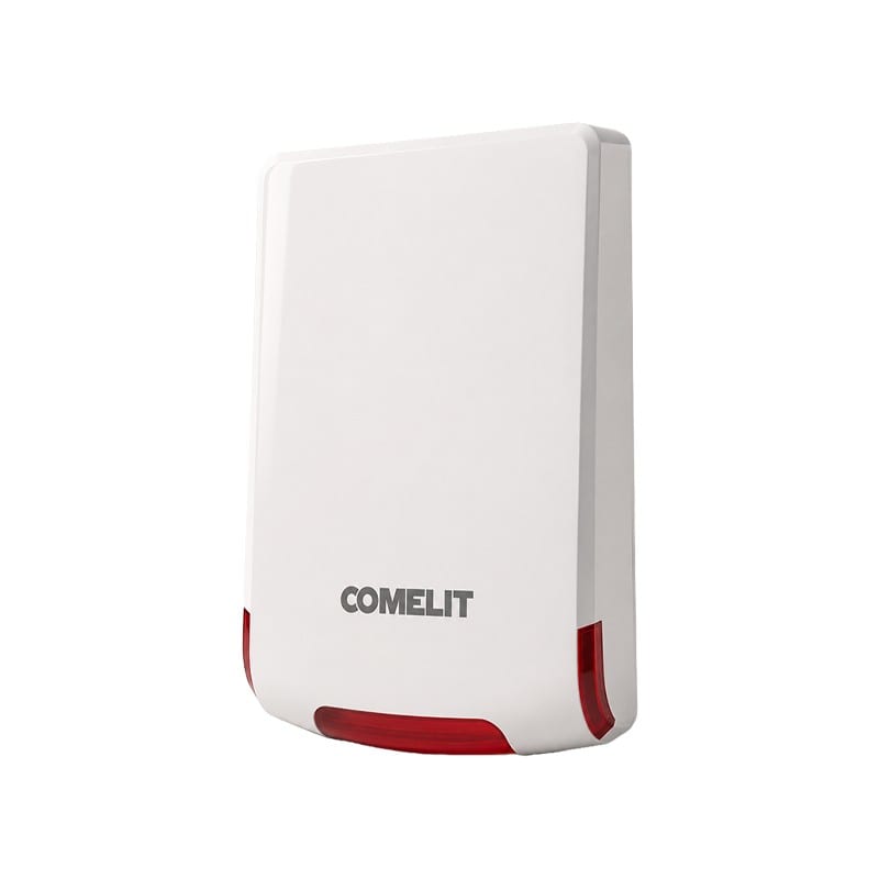 Comelit - Sirène extérieure radio slim 102dB, LED d'alarme et d'état, IP45 IK08