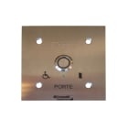Comelit - Bouton sonore + led monté sur façade inox 100x100 gravée porte braille