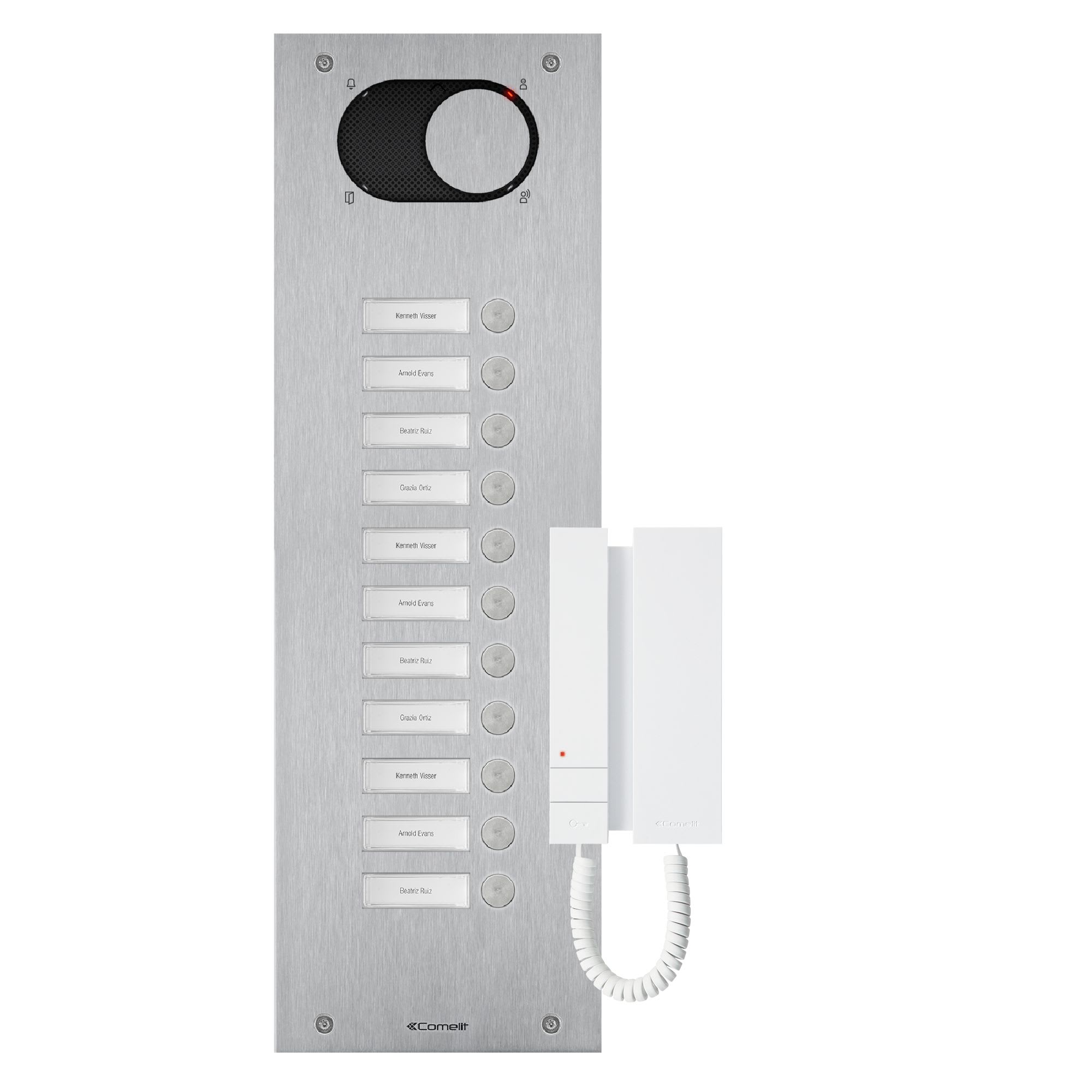 Comelit - Kit Audio 11 BP, Platine Switch + combiné audio