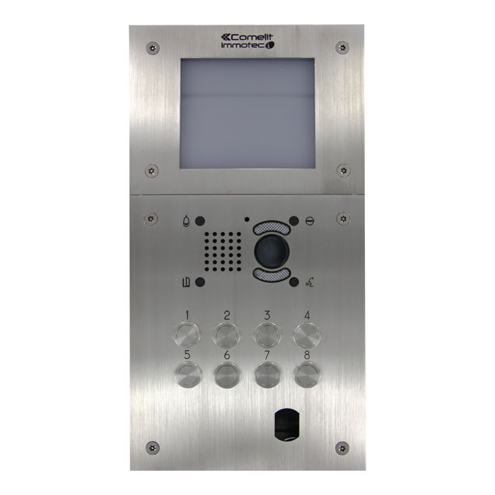 Comelit - Platines 8BP gravés inox vidéo + 1250IV inclus