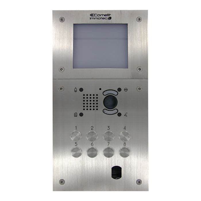 Comelit - Platines 16BP gravés inox vidéo + 1250IV inclus