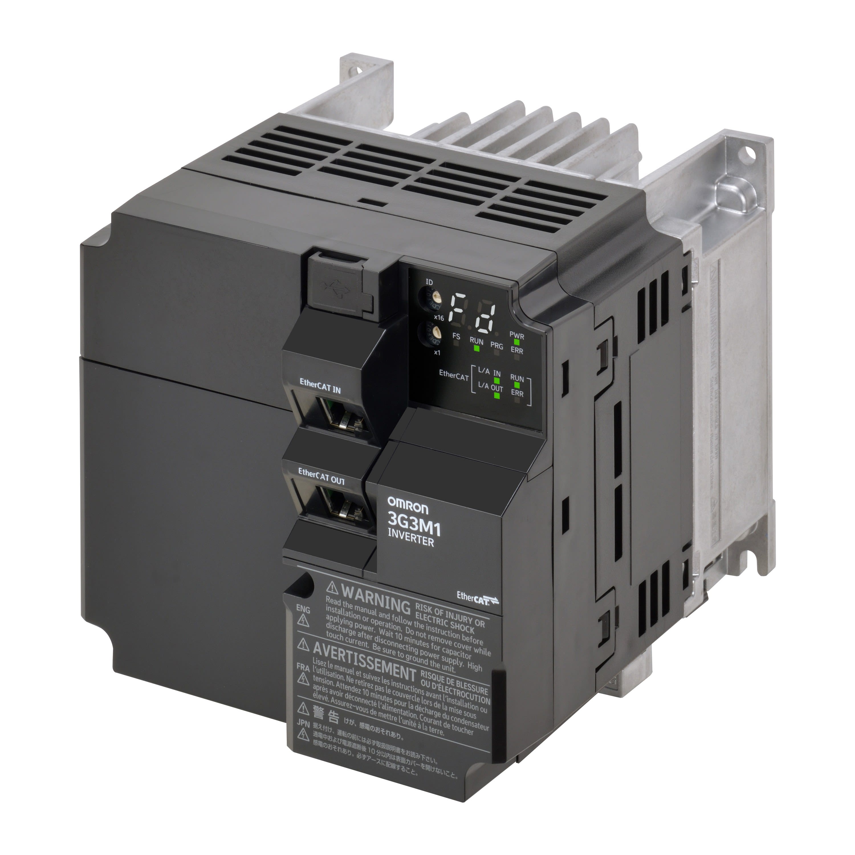 Omron - M1 AC Drive, 4.0/5,5 kW (HD/ND), 9,2/11,1 A (HD/ND), 400 VAC, entrée 3
