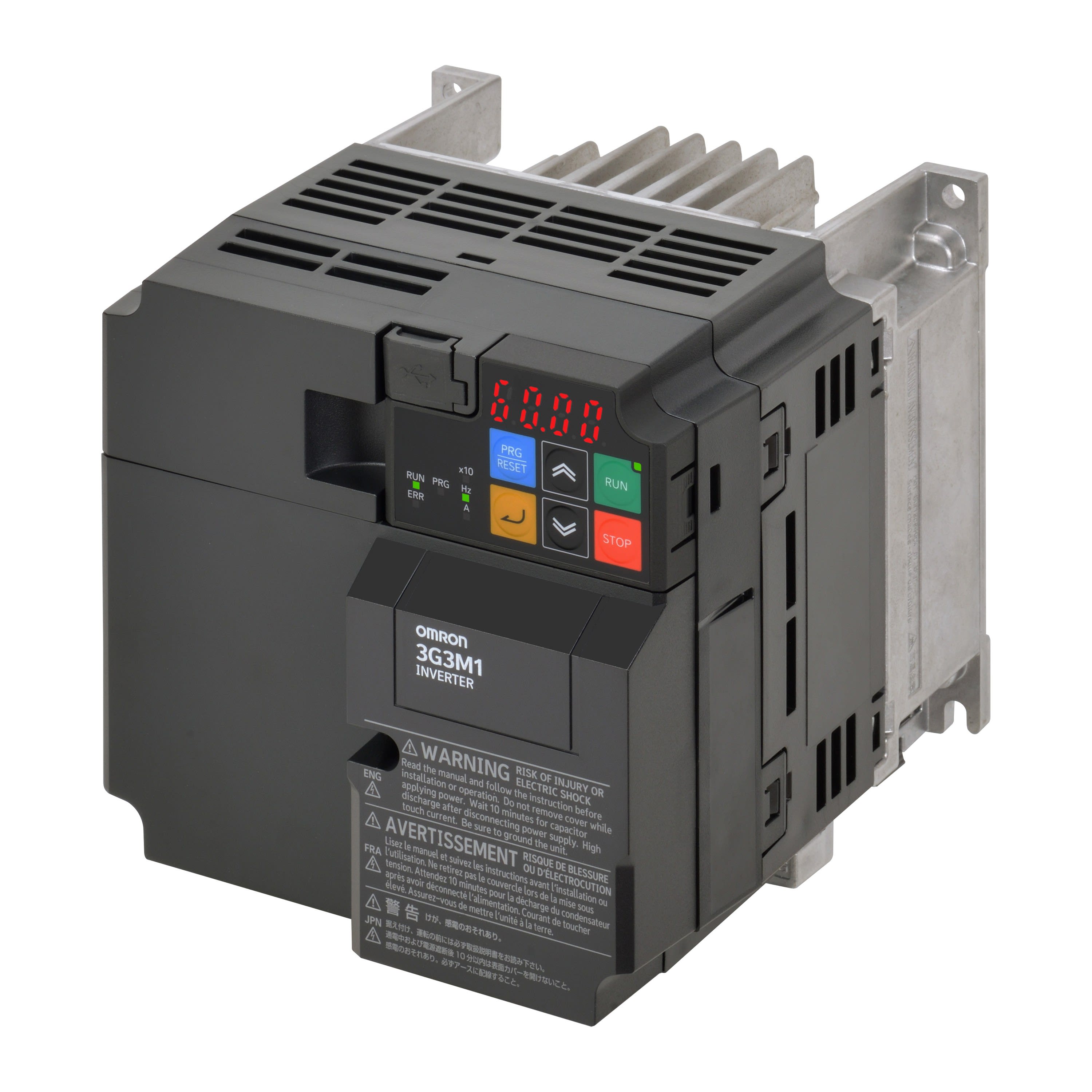 Omron - M1 AC Drive, 4,0/5,5 kW (HD/ND), 9,2/11,1 A (HD/ND), 400 VAC, entrée 3