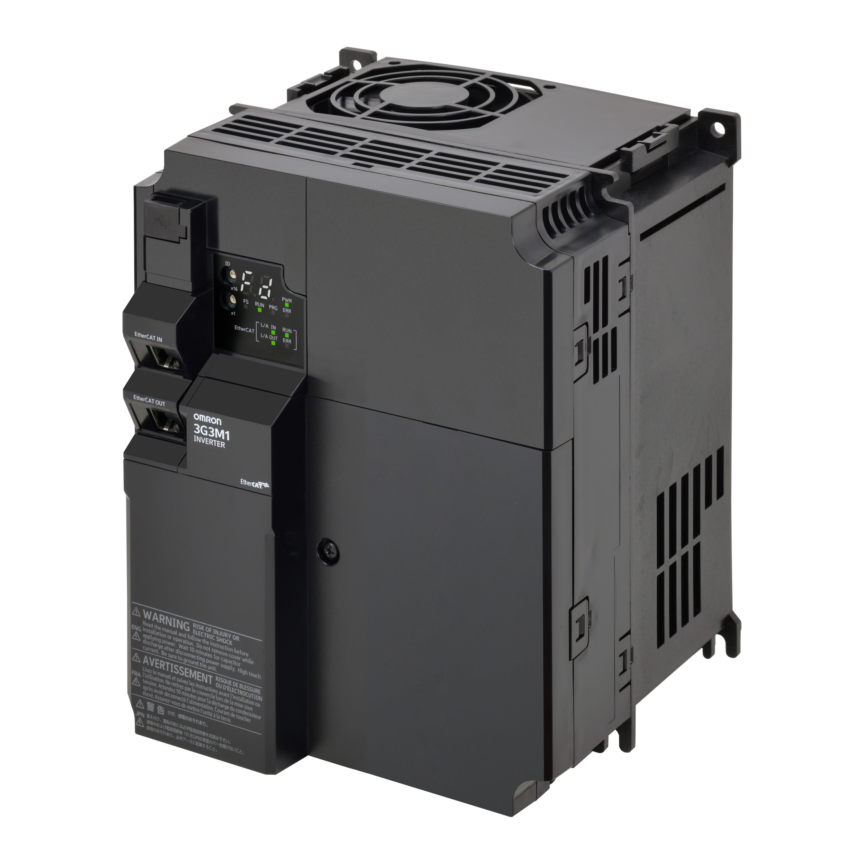 Omron - M1 AC Drive, 3,7kW (HD), 17,5 A (HD), 200 VAC, entrée 1~, Contrôle OLV