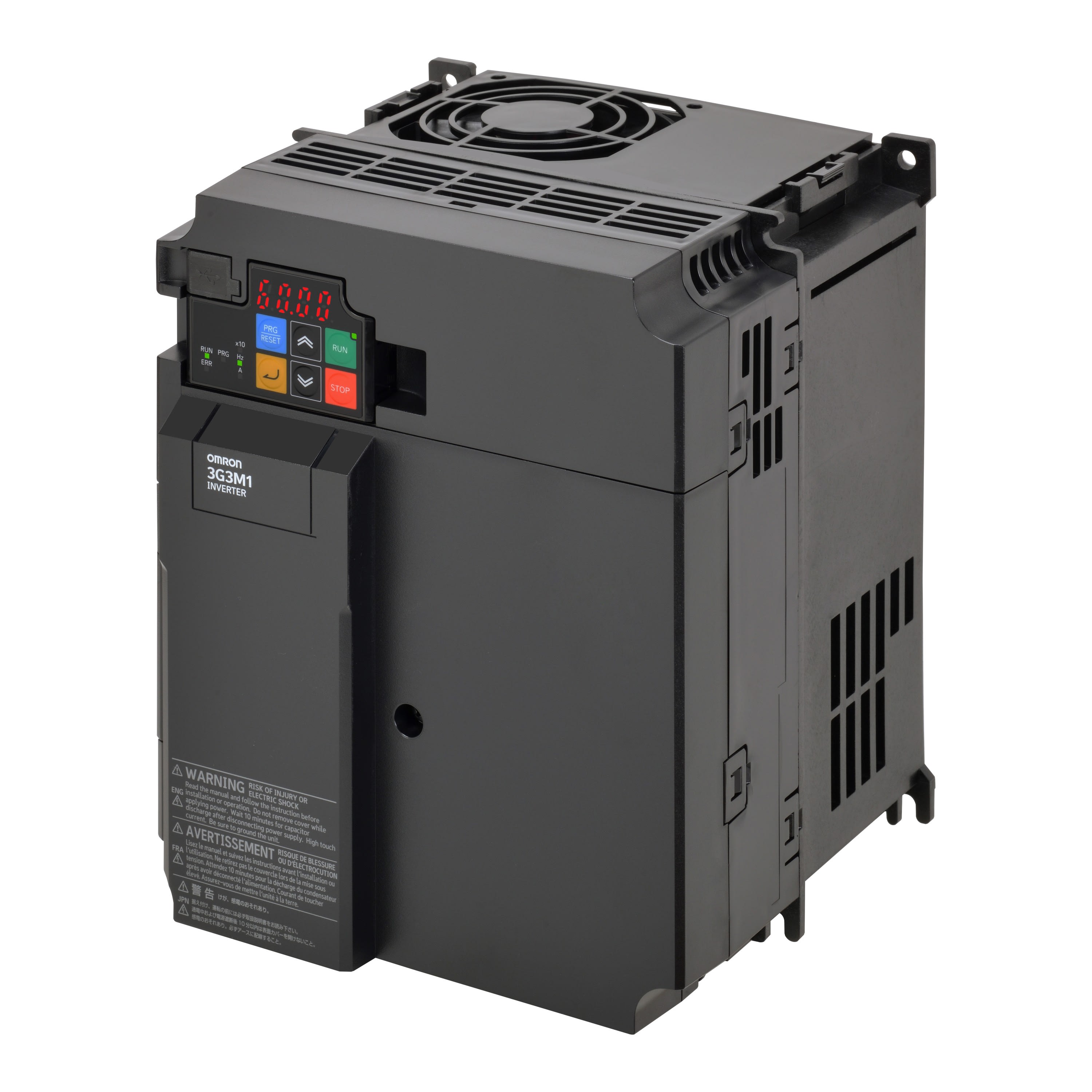 Omron - M1 AC Drive, 5,5/7,5 kW (HD/ND), 25/30 A (HD/ND), 200 VAC, entrée 3~,
