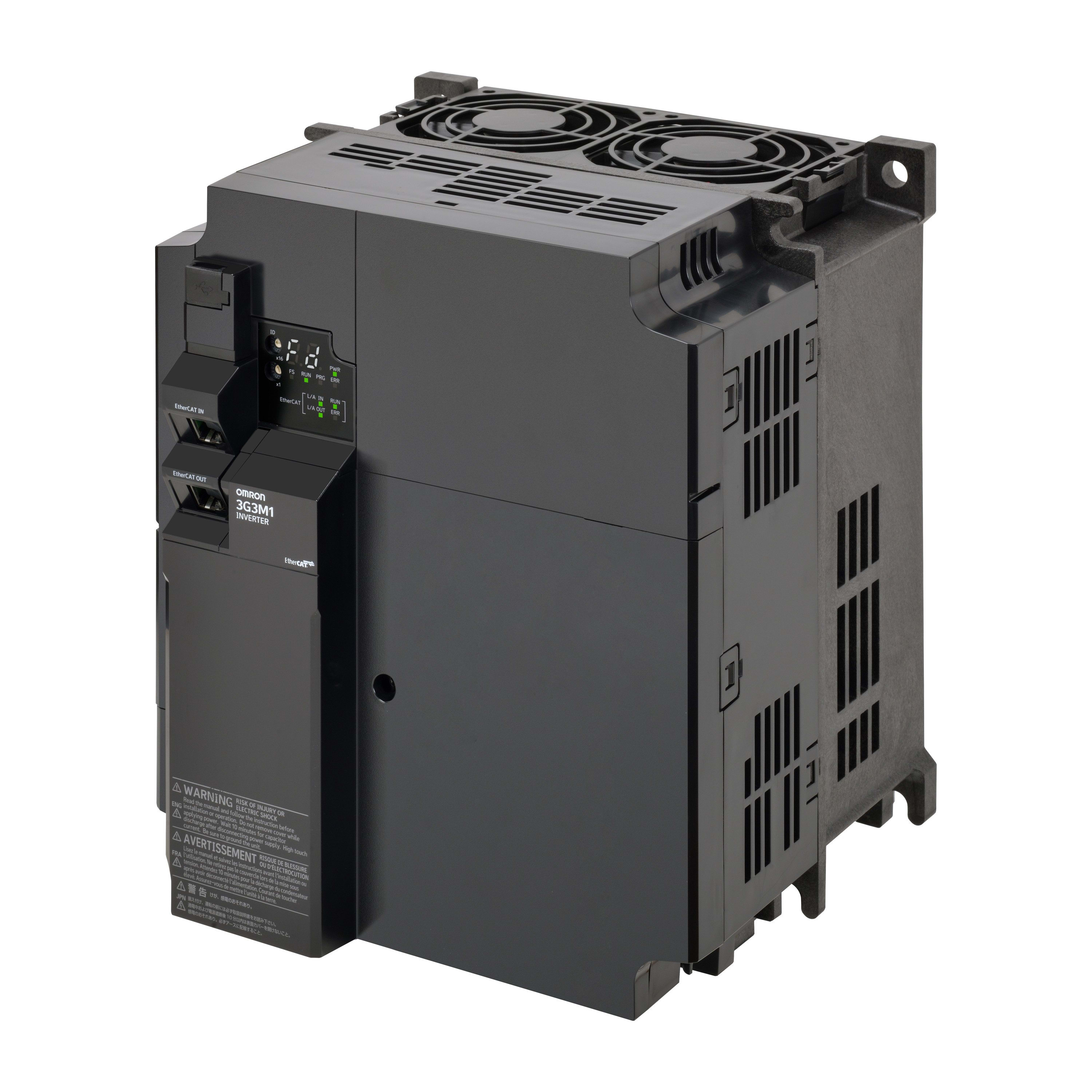 Omron - M1 AC Drive, 11/15 kW (HD/ND), 47/56 A (HD/ND), 200 VAC, entrée 3~, Co