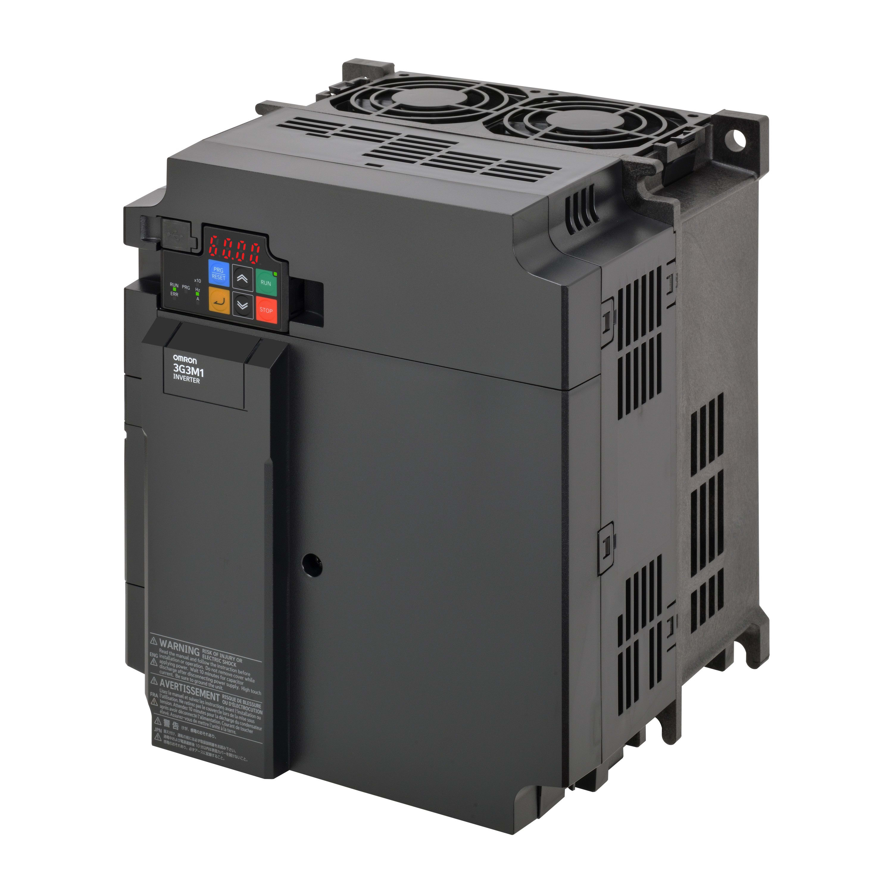 Omron - M1 AC Drive, 15/18,5 kW (HD/ND), 60/69 A (HD/ND), 200 VAC, entrée 3~,