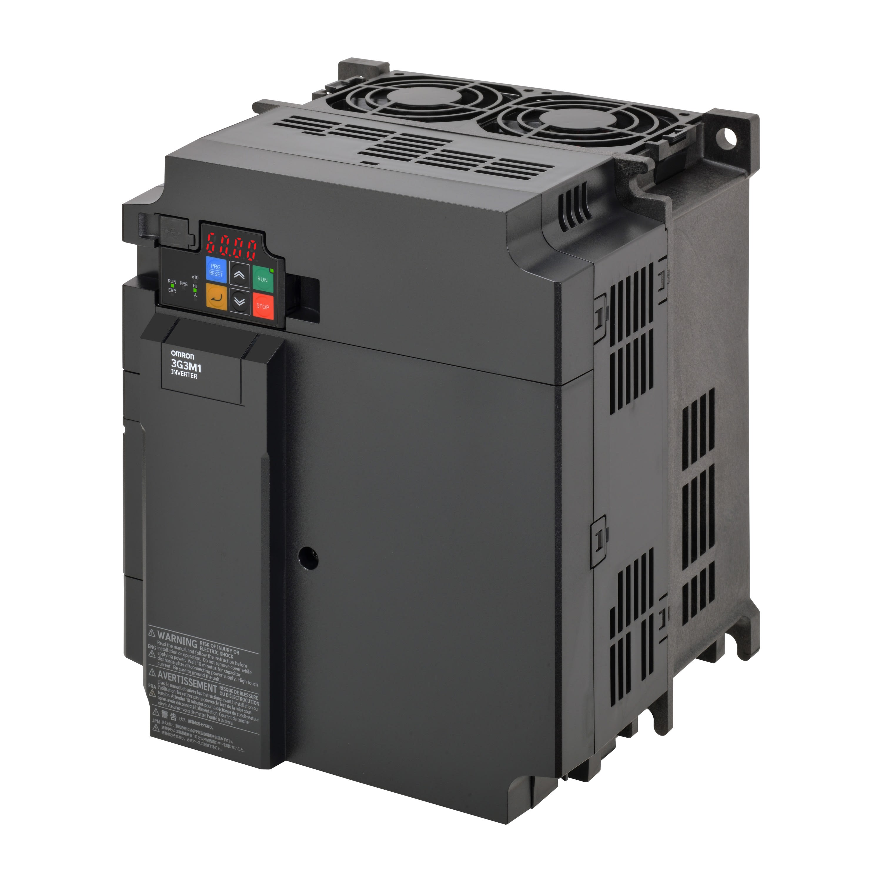 Omron - M1 AC Drive, 11/15 kW (HD/ND), 47/56 A (HD/ND), 200 VAC, entrée 3~, Co