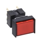 Omron - Pushbutton complete, dia. 16 mm, lighted LED 24 VDC, rectangular, red, momentary
