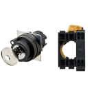 Omron - Bouton poussoir A22NK Ø22, type à clé S, 2 positions, lentille plastique, manuel