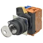 Omron - Bouton poussoir A22NK Ø22, type à clé S, 2 positions, lentille plastique, Manuel