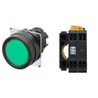 Omron - Bouton-poussoir A22NL Ø22, lentille plastique, plat, momentané, capuch