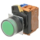 Omron - Bouton poussoir A22NN Ø22, lentille plastique, Protégé, Alterné, Couleur bouton