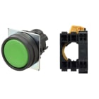 Omron - Bouton poussoir A22NN Ø22, lentille plastique, plat, momentané, capuchon opaque