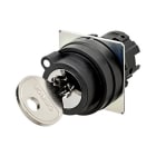 Omron - Bouton poussoir A22NZ Ø22, type à clé S, 2 positions, lentille plastique, Manuel