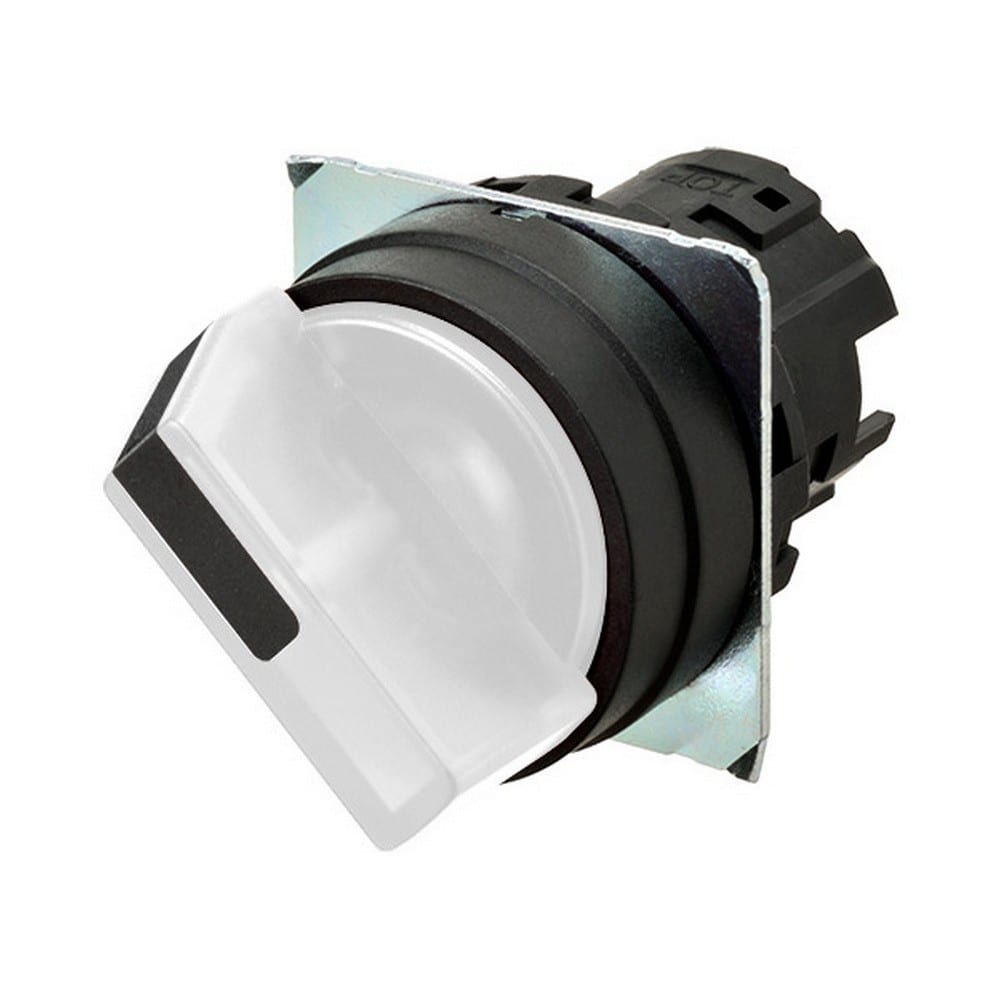 Omron - Bouton poussoir A22NZ Ø22, 2 positions, Lumineux, lentille plastique, Manuel, Co