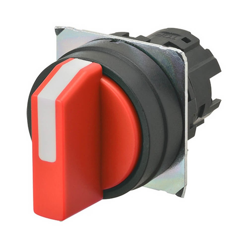Omron - Bouton poussoir A22NZ Ø22, 3 positions, Non lumineux, lentille plastique, AUTO R