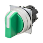 Omron - Bouton poussoir A22NZ Ø22, 3 positions, Non lumineux, lentille Métal brossé méta